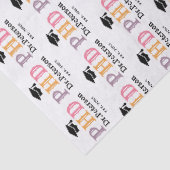 Aangepaste PHD OF Doctorate Afstuderen Gift Wrap Tissuepapier (Detail)
