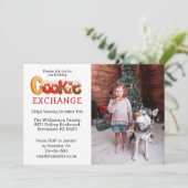 Aangepaste Photo Holiday Cookie Exchange Kaart (Staand voorkant)