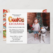 Aangepaste Photo Holiday Cookie Exchange Kaart (Voorkant / Achterkant)