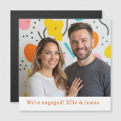 Aangepaste Photo Name Verloving Announcement Scrip (Voorkant / Achterkant)