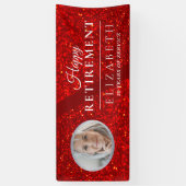 Aangepaste Photo Retirement Party-banner Spandoek (Verticaal)