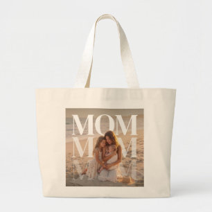 Aangepaste PhotoPop Moeder Grote Tote Bag