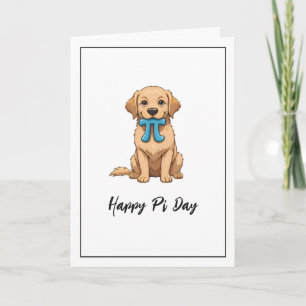 Aangepaste Pi Day Hond met Pi symbool   Happy Pi D Kaart