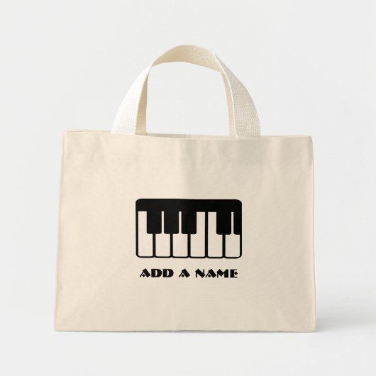 Aangepaste Piano Music Bag Mini Tote Bag (Voorkant)