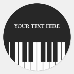 Aangepaste piano toetsen ronde stickers voor piani