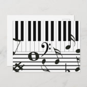 Aangepaste pianoketoestellen briefkaart (Voorkant / Achterkant)