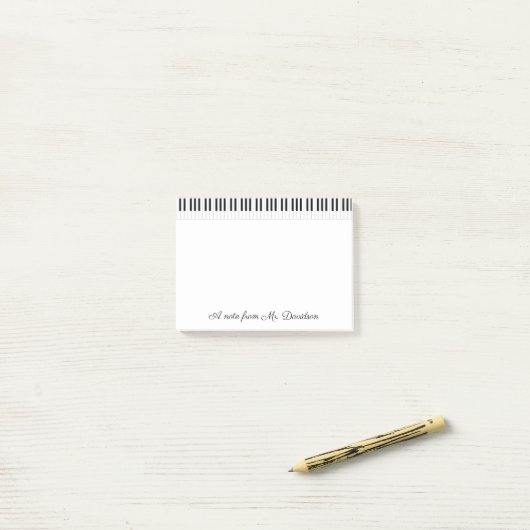 Aangepaste pianoketoestellen post-it® notes (Op bureau)