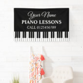 Aangepaste pianoles bannerbord voor muziekleraar spandoek (Insitu)