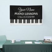 Aangepaste pianoles bannerbord voor muziekleraar spandoek (Beurs)