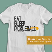 Aangepaste Pickleball Club naam T-shirt