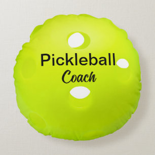 Aangepaste Pickleball Coach Keepsake Rond Kussen