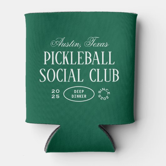 Aangepaste Pickleball Drink Houder Sportief Gift Blikjeskoeler (Voorkant)