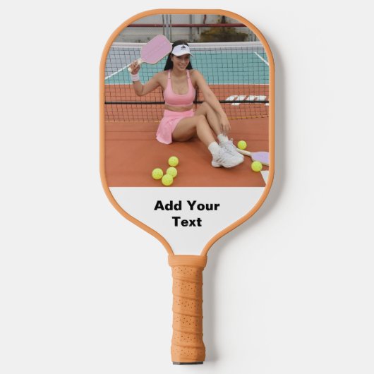 Aangepaste Pickleball Paddle met Foto & Tekst (Voorkant)