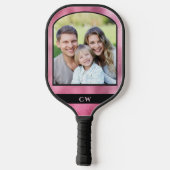 Aangepaste Pickleball Pink Player-foto geMonogramm Paddle (Achterkant)