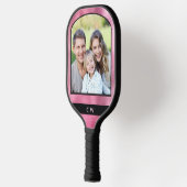 Aangepaste Pickleball Pink Player-foto geMonogramm Paddle (Links)