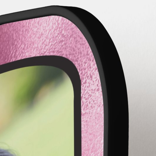 Aangepaste Pickleball Pink Player-foto geMonogramm Pickleball Paddle (Links Detail)