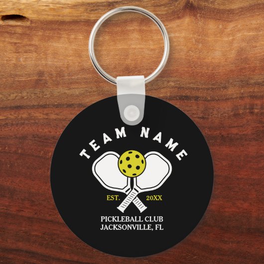 Aangepaste Pickleball Team Sleutelhanger – Club Na (Voorkant)