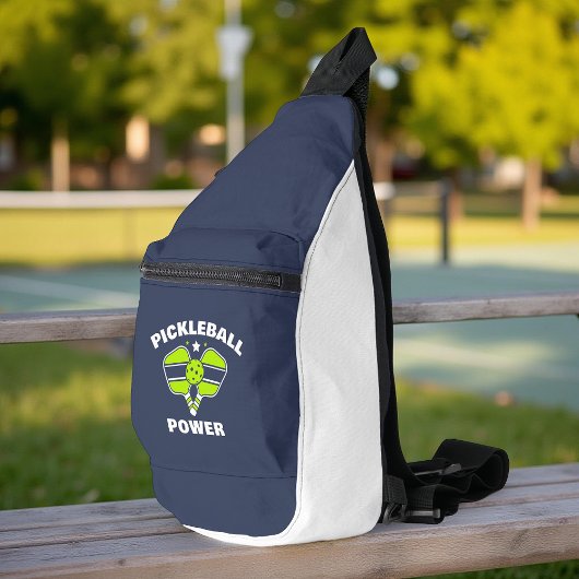 Aangepaste pickleball teamnaam sling bag