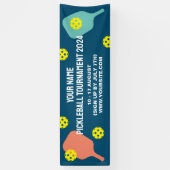 Aangepaste pickleball toernooi outdoor hek banner (Verticaal)