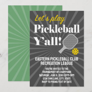 Aangepaste Pickleball Uitnodigingen Toernooi Team 