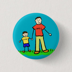 Aangepaste pincode voor vaders en zanggezinnen But Ronde Button 3,2 Cm