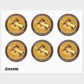 Aangepaste pindakaas voedselpot ronde sticker (Vel)