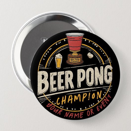 Aangepaste Ping Pong Beer League Ronde Button 4,0 Cm (Voorkant /achterkant)