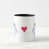 Aangepaste pinguïn Couple Names Aangepast Mug Mok (Midden)