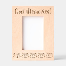 Aangepaste pinguïns, coole herinneringen, 4 x 6" p gegraveerde lijstjes