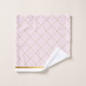 AANGEPASTE PINK GOLD ELEGANT BATHROOM TOWEL SET BAD HANDDOEK (Wasdoekje)