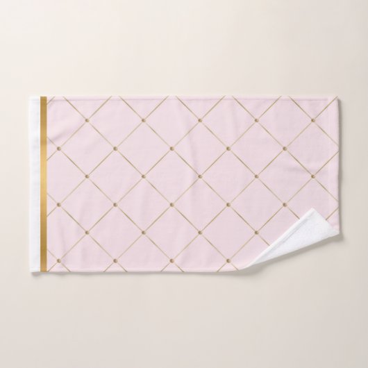 AANGEPASTE PINK GOLD ELEGANT BATHROOM TOWEL SET BAD HANDDOEK (Handdoek)