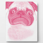 Aangepaste PINK Grumpy Puggy Fotoplaat (Voorkant)