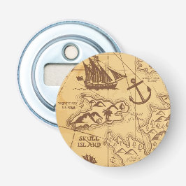 Aangepaste Piratenkaart landpunt Familie Button Flesopener