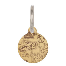 Aangepaste Piratenkaart landpunt Familie Huisdierpenning