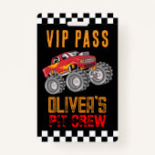 Aangepaste Pit Crester Monster Truck VIP Pass Badge (Voorkant)