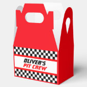 Aangepaste Pit Crew Checkered Flag Party Bedankdoosjes (Geopend)
