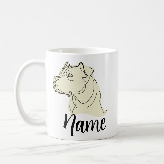 Aangepaste Pitbull Mok met uw huisdier naam! (Links)