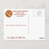 Aangepaste Pizza Parlor en briefkaarten (Achterkant)