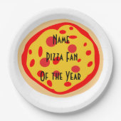 Aangepaste Pizza-ventilator van het Jaar Borden Papieren Bordje (Voorkant)
