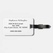 Aangepaste plaid bagagelabel (Achterkant horizontaal)