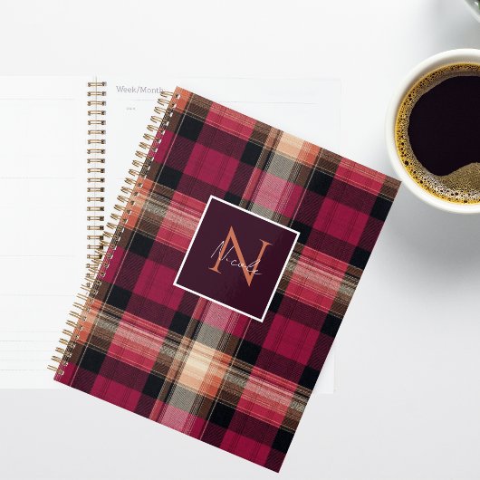 Aangepaste Planner Gingham Patroon Stijl
