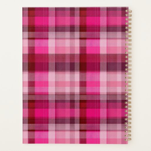 Aangepaste Planner Gingham Patroon Stijl (Achterkant)