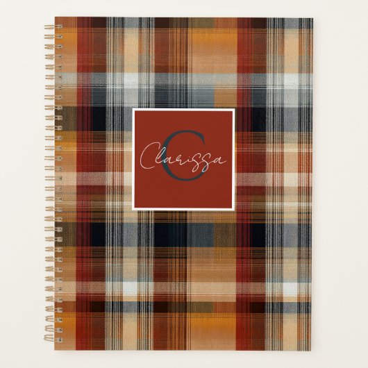 Aangepaste planner met Gingham-patroonstijl (Voorkant)
