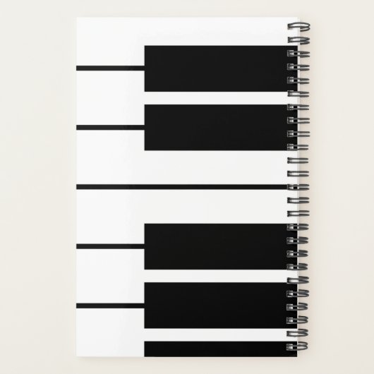 Aangepaste planner voor pianospeler of muziekleraa (Achterkant)