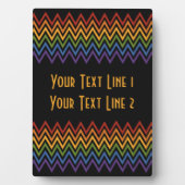 Aangepaste plaque van Rainbow Chevron Pattern Fotoplaat (voorkant)