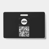 Aangepaste plastic naam badge logo QR-code ID-badg (Achterkant)
