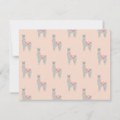 Aangepaste platte bedankkaartjes met cute lama notitiekaartje (Achterkant)