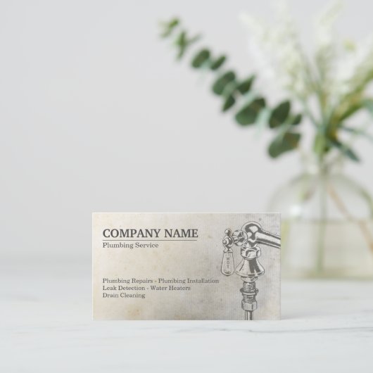 Aangepaste plug-service visitekaartje (Staand voorkant)