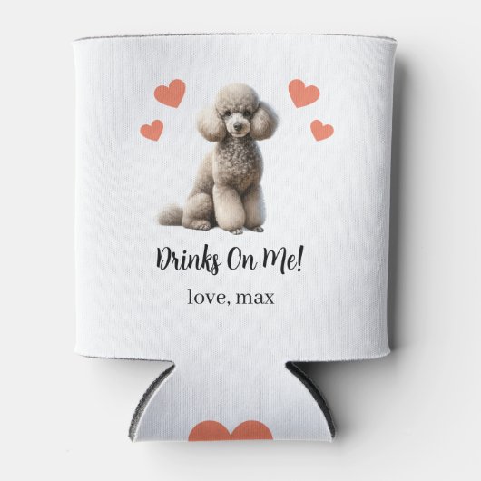 Aangepaste poedel huisdier bruiloft Koelbox Blikjeskoeler (Voorkant)