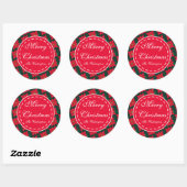 Aangepaste Poinsettia Kerst Gift Label Stickers (Vel)